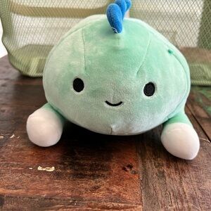 Squishmallow Cute Green Plush Toy with Blue Accent 12"